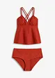 Tankini (ens. 2 pces) en matière texturée, bonprix