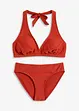 Bikini dos nu (ens. 2 pces) en matière texturée, bonprix