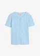 T-shirt texturé et boutonné, bonprix