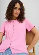 T-shirt texturé et boutonné, bonprix