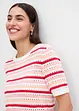T-shirt en maille rayée, bonprix