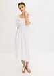 Robe midi à manches bouffantes et haut smocké, bonprix