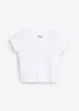 T-shirt court et côtelé, bonprix
