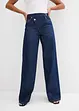 Jean large, taille mi-haute, peu extensible, bonprix