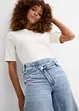 Jean large, taille mi-haute, peu extensible, bonprix