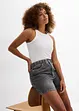 Short en jean taille haute, peu extensible, bonprix