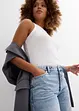 Bermuda en jean taille mi-haute, peu extensible, bonprix