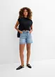 Bermuda en jean taille mi-haute, peu extensible, bonprix