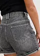 Short en jean taille haute, peu extensible, bonprix