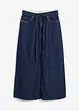 Jupe midi en jean taille mi-haute, toile super souple, bonprix