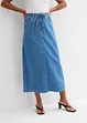 Jupe midi en jean taille mi-haute, toile super souple, bonprix