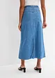 Jupe midi en jean taille mi-haute, toile super souple, bonprix