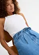 Jupe midi en jean taille mi-haute, toile super souple, bonprix