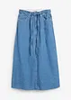 Jupe midi en jean taille mi-haute, toile super souple, bonprix