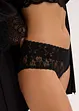 Lot de 4 culottes en dentelle avec fronces, bonprix