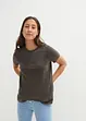 Lot de 2 T-shirts de grossesse et d'allaitement en coton, bonprix