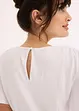 T-shirt en jersey crêpe avec smocks, bonprix