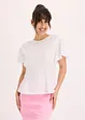 T-shirt en jersey crêpe avec smocks, bonprix