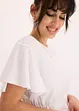 T-shirt en jersey crêpe avec smocks, bonprix