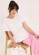 T-shirt en jersey crêpe avec smocks, bonprix