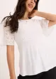 T-shirt à manches en dentelle, bonprix