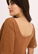 T-shirt à manches en dentelle, bonprix