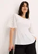 T-shirt à manches en dentelle, bonprix