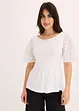 T-shirt à manches en dentelle, bonprix