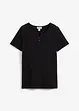 T-shirt col tunisien, 100% coton, bonprix
