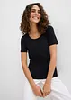 Lot de 2 T-shirts en viscose douce, bonprix
