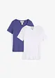 Lot de 2 T-shirts en viscose douce, bonprix