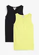 Lot de 2 tops 100% coton, bonprix