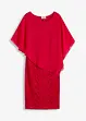 Robe en dentelle avec haut drapé en crêpe fin, bonprix