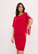 Robe en dentelle avec haut drapé en crêpe fin, bonprix