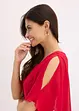 Robe en dentelle avec haut drapé en crêpe fin, bonprix