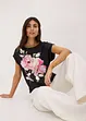 T-shirt à empiècement tissé, bonprix