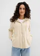 Sweat zippé à capuche avec élastique, bonprix