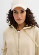 Sweat zippé à capuche avec élastique, bonprix