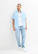 Chemise manches courtes en lin mélangé, bonprix