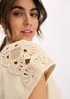 T-shirt à empiècements crochetés, bonprix