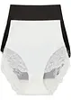 Lot de 2 culottes sculptantes lasercut, maintien modéré, bonprix