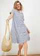 Robe en fil flammé avec poches en coton, longueur genou, bonprix