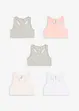 Lot de 5 brassières, bonprix