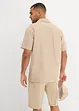 Chemise manches courtes en lin majoritaire, ample, bonprix
