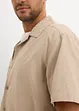 Chemise manches courtes en lin majoritaire, ample, bonprix