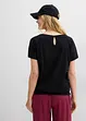 T-shirt en fil flammé avec base smockée, bonprix