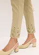 Pantalon extensible à broderies anglaises, bonprix