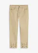 Pantalon extensible à broderies anglaises, bonprix