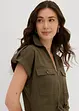 Robe en twill de coton élastiqué, bonprix