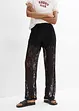 Pantalon en dentelle à taille élastiquée, bonprix